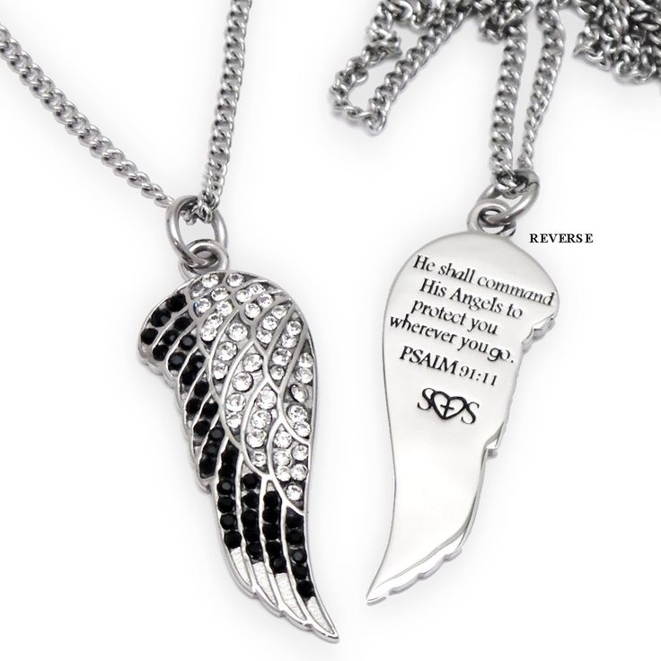 reverse wing necklace