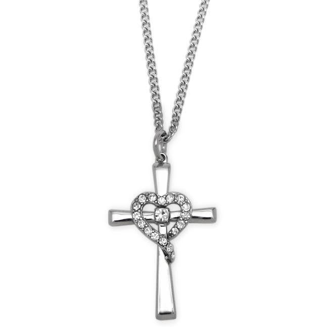 The crystals form the heart jewelry