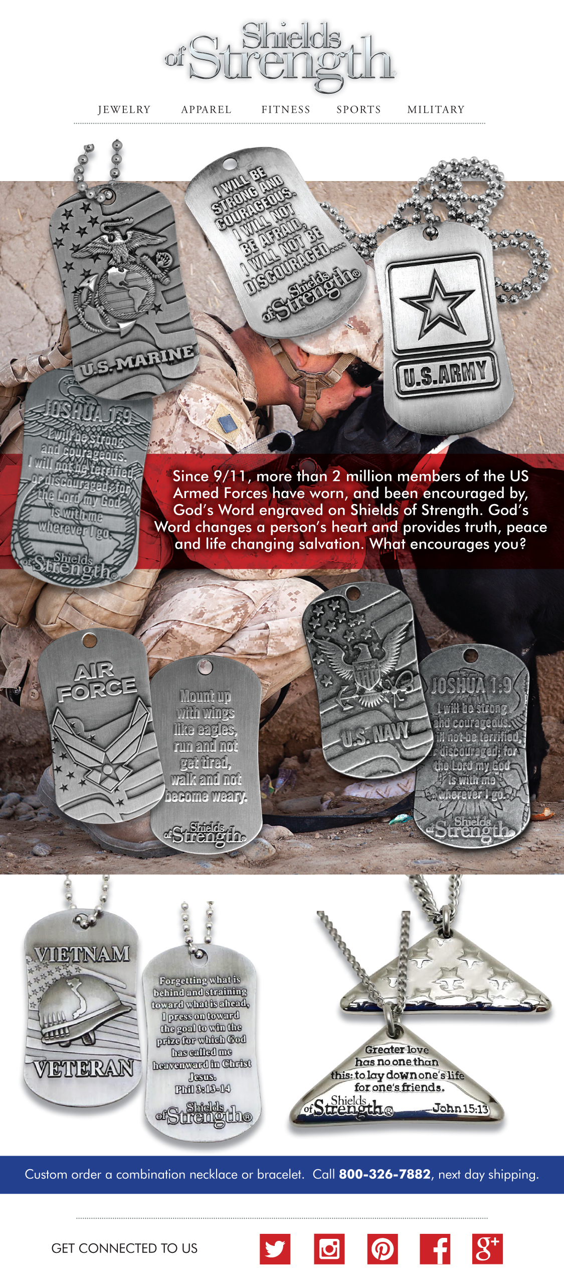 Military Style Dog Tag Jewelry